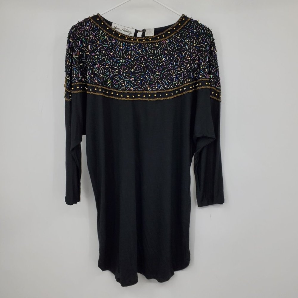 Jane Ashley Batwing Beaded‎ 3/4 Sleeve Women's Blouse Shirt Size 18